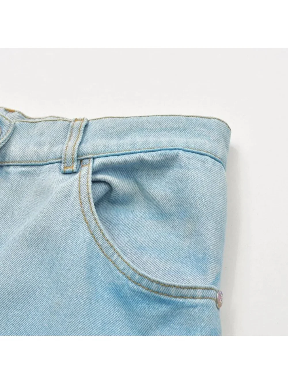 Chanel Cruise Collection Wide Denim Pants CC Logo Indigo Blue